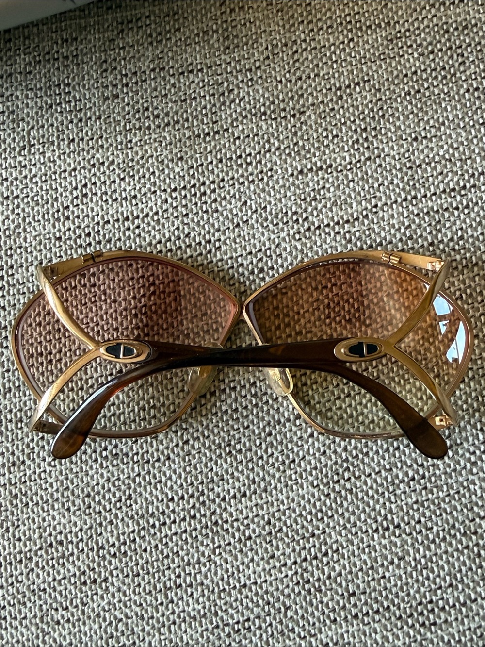 Vintage Christian Dior 2056 41 Butterfly Sunglasses Pink Gradient Lenses w/ Case - Picture 3 of 16
